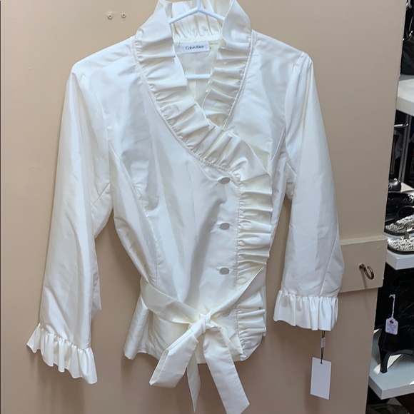 NWT Calvin Klein Ruffle Jacket - Picture 4 of 10